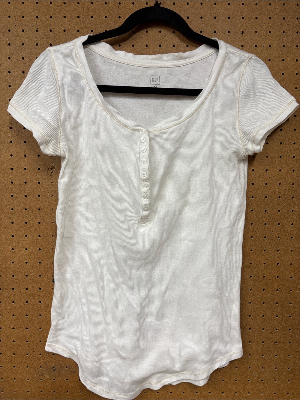GAP Ribbed Short-Sleeve Henley Tee